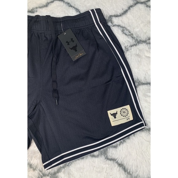 UNDER ARMOUR Project Rock Penny Mesh‎ Shorts Black Men's Sz S *NEW* 1377443-001 - Picture 6 of 7